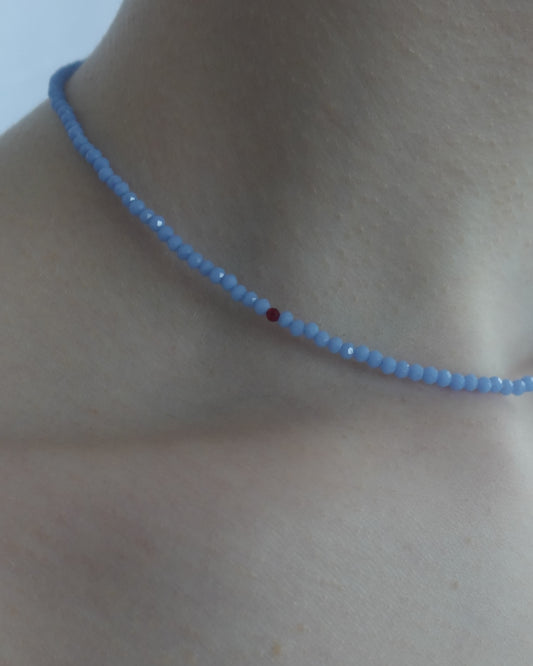 ToUJI necklace (White Blue)