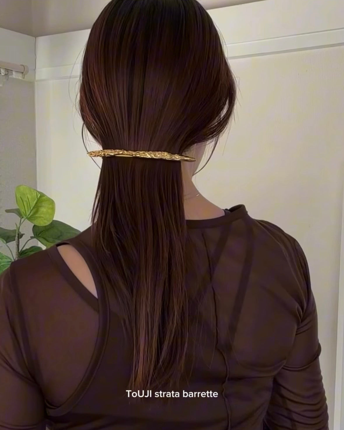 strata barrette(gold)