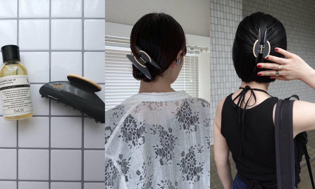 どんな服と合わせる？ToUJI hair clip (GRAY)おすすめコーデ