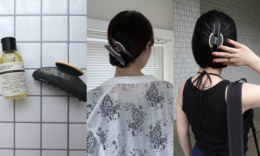 どんな服と合わせる？ToUJI hair clip (GRAY)おすすめコーデ