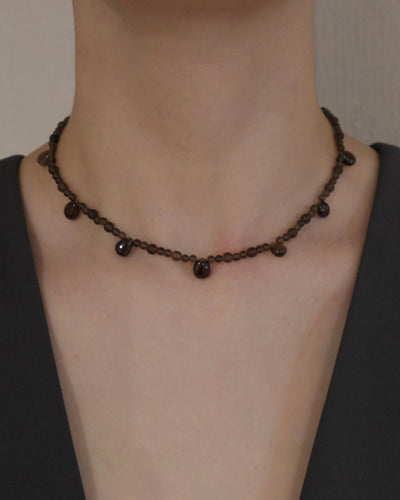 【9/4(fri.)12:00- pre order】ToUJI necklace (BROWN)