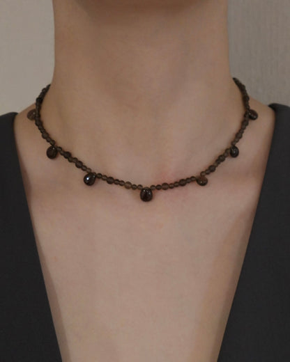 【9/4(fri.)12:00- pre order】ToUJI necklace (BROWN)