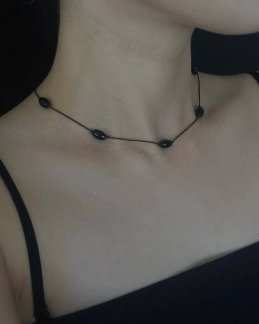 ToUJI code necklace (BROWN)