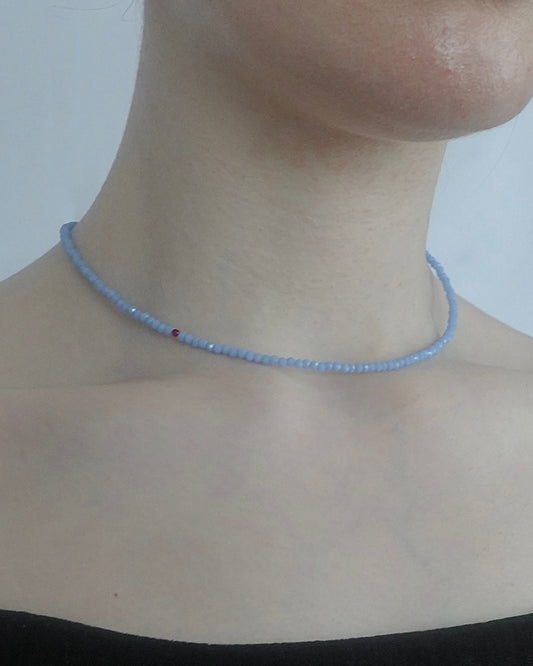 【数量限定】ToUJI necklace (White Blue）