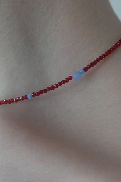※完売※【7/17 Fri.21:00- 予約開始】 ToUJI necklace （RED-a)