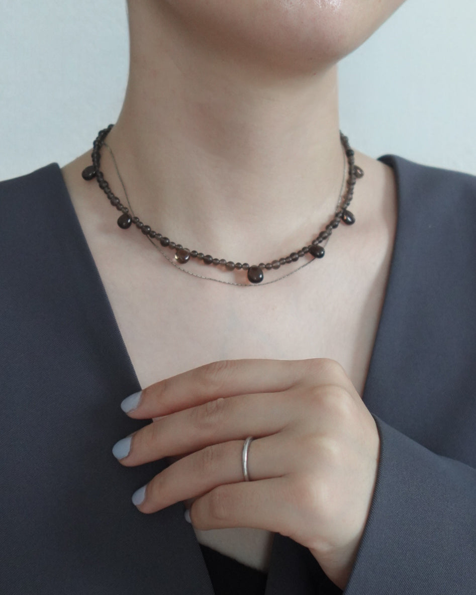 【9/4(fri.)12:00- pre order】ToUJI necklace (BROWN)