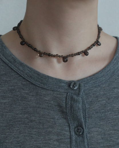 【9/4(fri.)12:00- pre order】ToUJI necklace (BROWN)