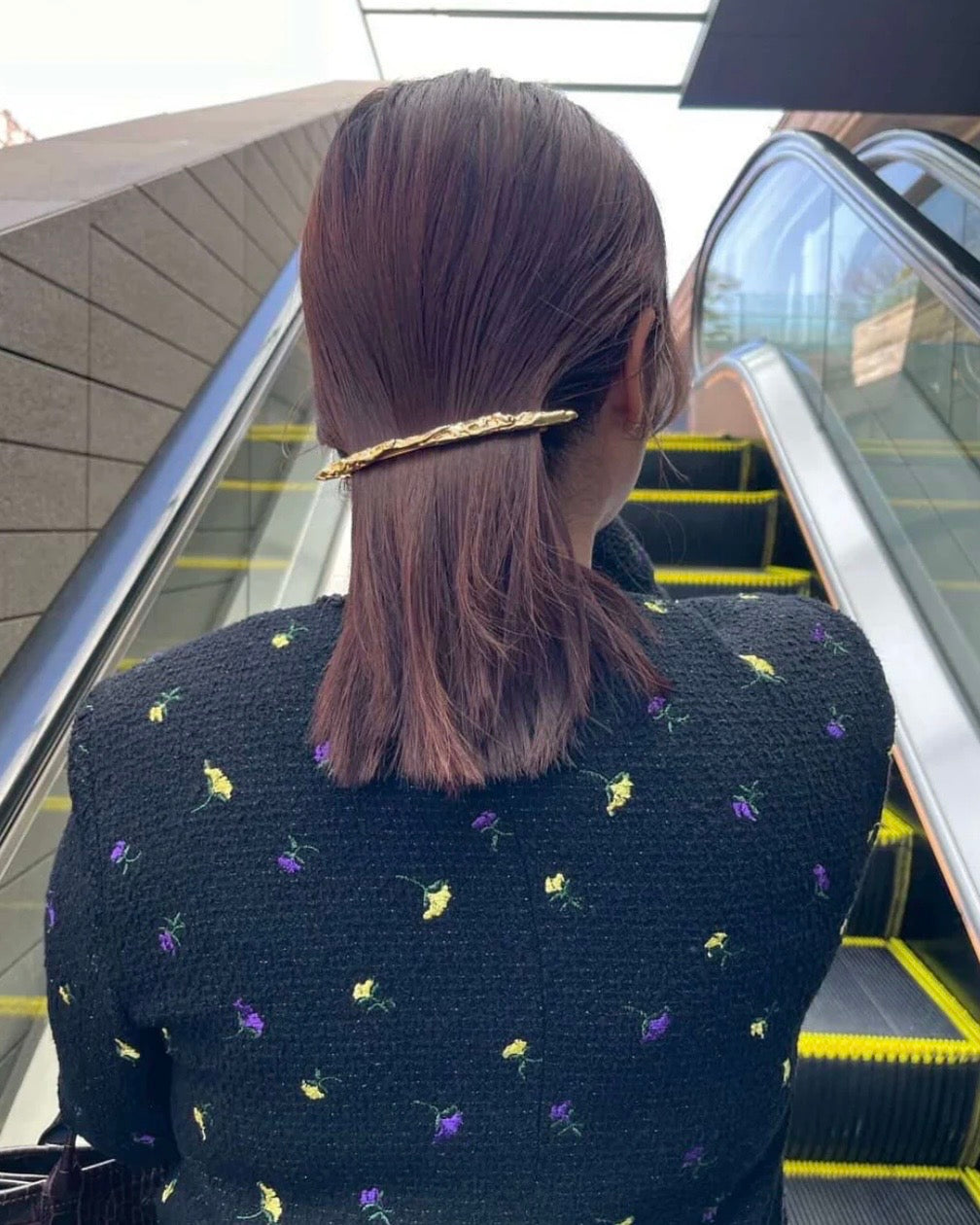 strata barrette(gold)