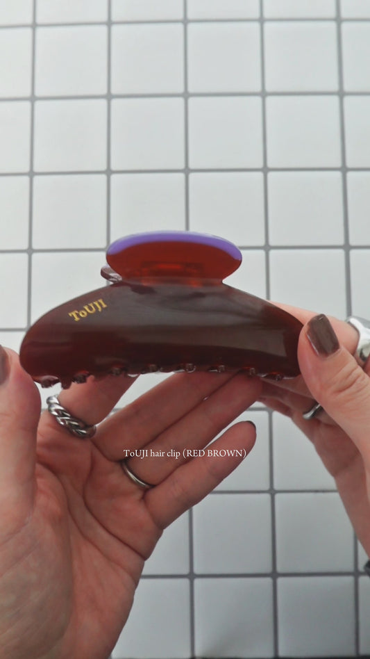 ToUJI hair clip (RED BROWN)